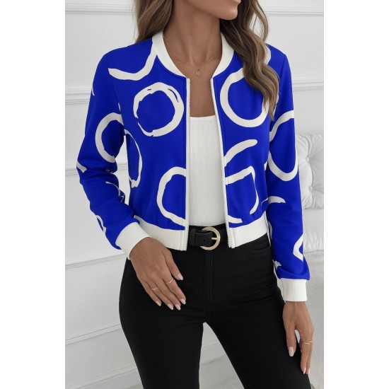 Kadın Uzun Kollu önden Fermuarlı Kısa şardonlu Dalgıç Ceket, 29121