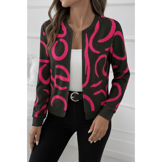 Kadın Uzun Kollu önden Fermuarlı Kısa şardonlu Dalgıç Ceket, 29120