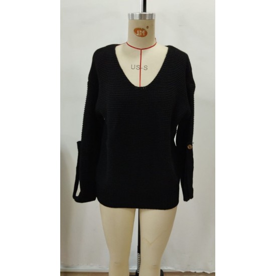 Kadın Uzun Kollu V Yakalı Düğmeli Triko Bluz , 29141 Kadın Uzun Kollu V Yakalı Düğmeli Triko Bluz , 29141