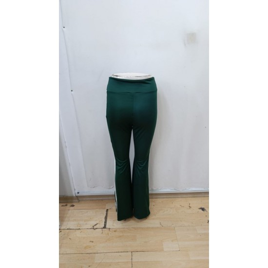 Kadın Yüksek Bel İspanyol Paçalı Yanlardan şerit Detaylı Dalgıç Tayt Pantolon, 29140