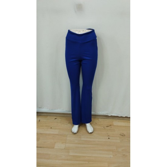 Kadın Yüksek Bel İspanyol Paçalı Yanlardan şerit Detaylı Dalgıç Tayt Pantolon, 29137