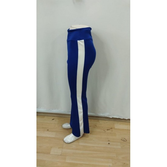 Kadın Yüksek Bel İspanyol Paçalı Yanlardan şerit Detaylı Dalgıç Tayt Pantolon, 29137