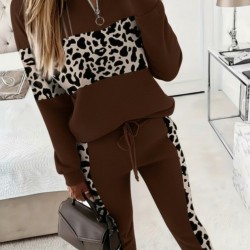 Kadın Uzun Kollu Fermuarlı Karışık Desenli Viskon Iki Iplik Bluz Ve Pantolon Ikili Takım, 29135