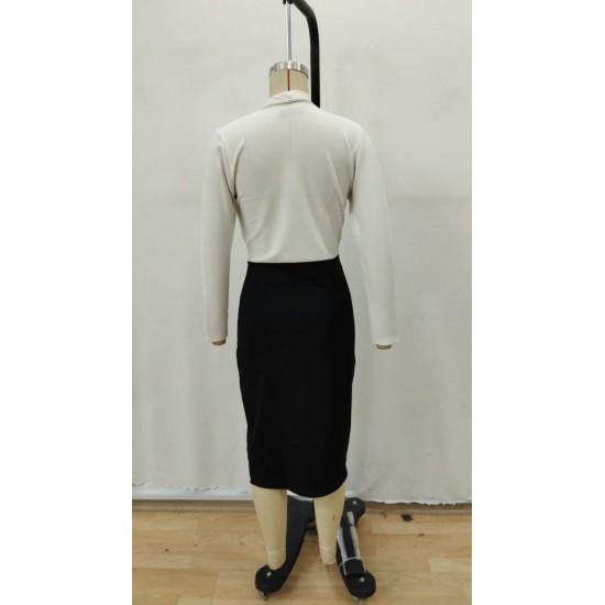 Kadın Uzun Kollu Kruvaze Yaka Janjan Krep Midi Elbise , 29153 Kadın Uzun Kollu Kruvaze Yaka Janjan Krep Midi Elbise , 29153