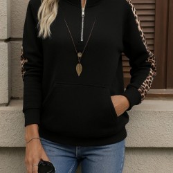 Kadın Uzun Kollu Balıkçı Yaka önden Fermuarlı Polar Bluz, 29161