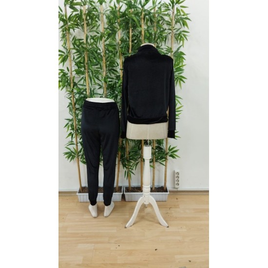 Kadın Uzun Kollu önden Cepli Fermuarlı Kadife Bluz Ve Pantolon Ikili Takım , 29192