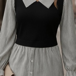 Kadın Uzun Kollu Yakalı önden Düğmeli Ottoman Bluz, 29183