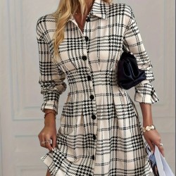 Kadın Uzun Kollu Yakalı önü Düğmeli Mini Modal Elbise , 29213 Kadın Uzun Kollu Yakalı önü Düğmeli Mini Modal Elbise , 29213