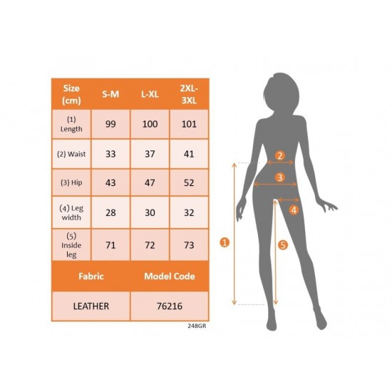 Kadın Yüksek Bel Yandan Yırtmaçlı Dantel Detaylı Deri Tayt, 29218