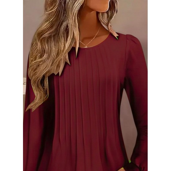 Kadın Uzun Kollu Yuvarlak Yaka Nervürlü Bluz , 29220 Kadın Uzun Kollu Yuvarlak Yaka Nervürlü Bluz , 29220