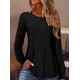 Kadın Uzun Kollu Yuvarlak Yaka Nervürlü Bluz , 29219 Kadın Uzun Kollu Yuvarlak Yaka Nervürlü Bluz , 29219