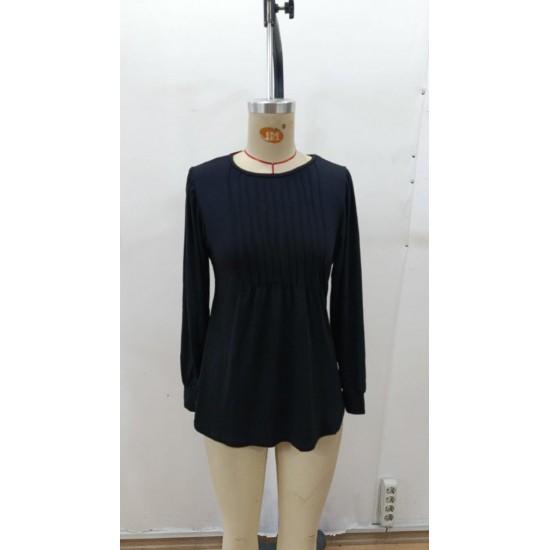 Kadın Uzun Kollu Yuvarlak Yaka Nervürlü Bluz , 29219 Kadın Uzun Kollu Yuvarlak Yaka Nervürlü Bluz , 29219