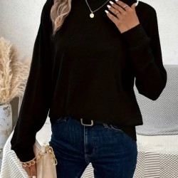 Kadın Uzun Kollu Bisiklet Yaka Viskon Bluz, 29227 Kadın Uzun Kollu Bisiklet Yaka Viskon Bluz, 29227