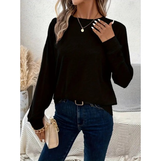 Kadın Uzun Kollu Bisiklet Yaka Viskon Bluz, 29227 Kadın Uzun Kollu Bisiklet Yaka Viskon Bluz, 29227