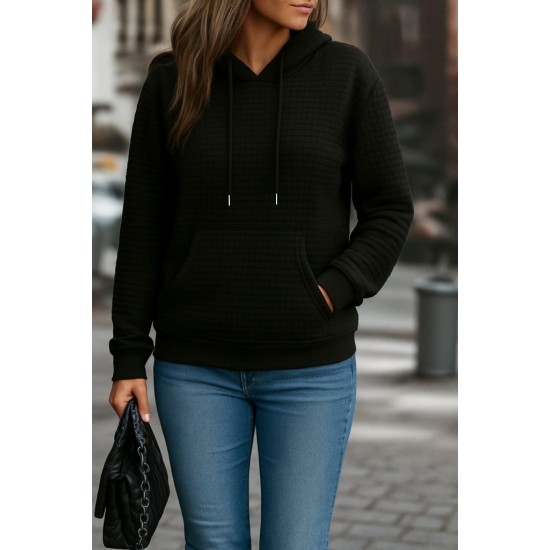 Kadın Uzun Kollu Kapşonlu Bağcıklı Cepli Capitone Sweatshirt , 29236 Kadın Uzun Kollu Kapşonlu Bağcıklı Cepli Capitone Sweatshirt , 29236