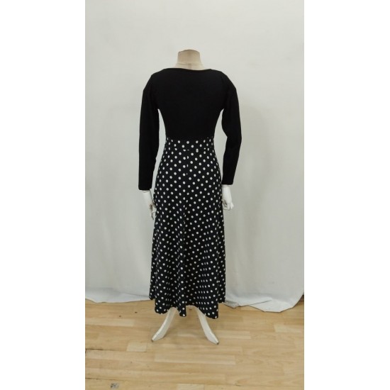 Kadın Uzun Kollu önü Düğmeli Viskon Bluz Eteği örme Maxi Krep Elbise , 29246