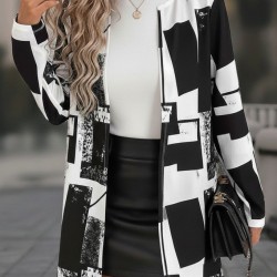 Kadın Uzun Kollu önü Açık Desenli Modal Kısa Ceket, 29245 Kadın Uzun Kollu önü Açık Desenli Modal Kısa Ceket, 29245