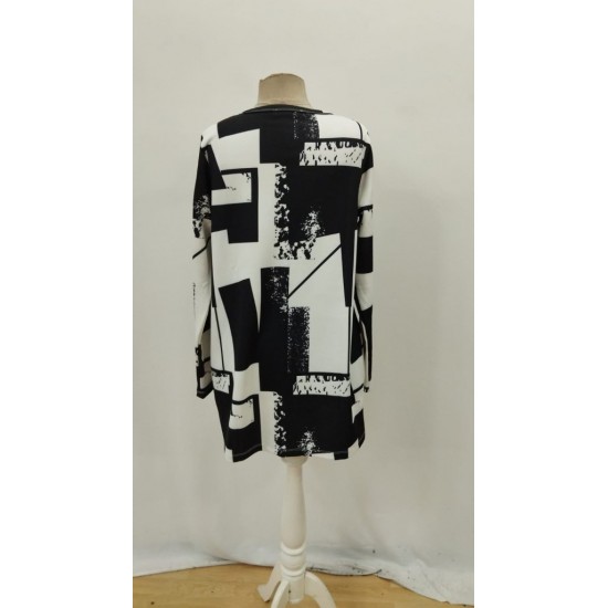 Kadın Uzun Kollu önü Açık Desenli Modal Kısa Ceket, 29245