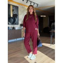 Kadın Uzun Kollu Bisiklet Yaka Viskon Iki Iplik Bluz Ve Pantolon Ikili Takım, 29256 Kadın Uzun Kollu Bisiklet Yaka Viskon Iki Iplik Bluz Ve Pantolon Ikili Takım, 29256