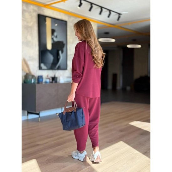 Kadın Uzun Kollu Bisiklet Yaka Viskon Iki Iplik Bluz Ve Pantolon Ikili Takım, 29256 Kadın Uzun Kollu Bisiklet Yaka Viskon Iki Iplik Bluz Ve Pantolon Ikili Takım, 29256