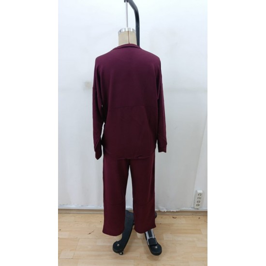 Kadın Uzun Kollu Bisiklet Yaka Viskon Iki Iplik Bluz Ve Pantolon Ikili Takım, 29256 Kadın Uzun Kollu Bisiklet Yaka Viskon Iki Iplik Bluz Ve Pantolon Ikili Takım, 29256