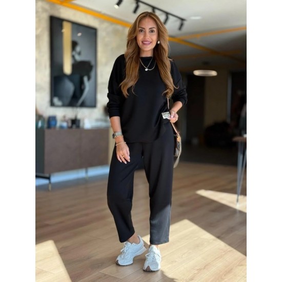 Kadın Uzun Kollu Bisiklet Yaka Viskon Iki Iplik Bluz Ve Pantolon Ikili Takım, 29255 Kadın Uzun Kollu Bisiklet Yaka Viskon Iki Iplik Bluz Ve Pantolon Ikili Takım, 29255