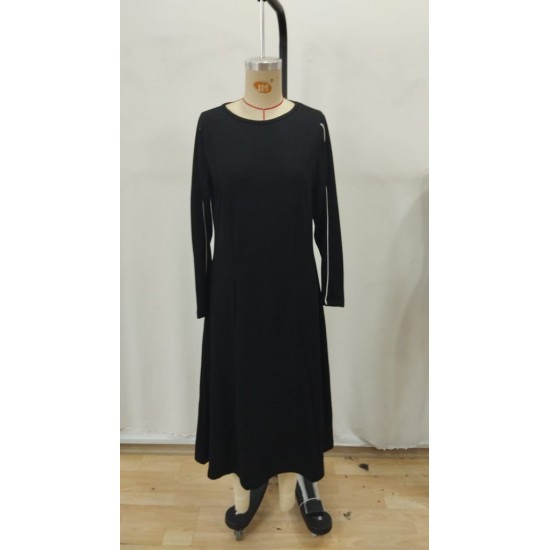 Kadın Uzun Kollu Bisiklet Yaka Midi Modal Elbise , 29268