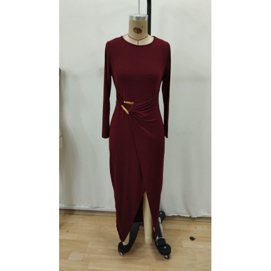 Kadın Uzun Kollu önden çapraz Detaylı Yandan Toka Detaylı Uzun Sandy Elbise , 29274 Kadın Uzun Kollu önden çapraz Detaylı Yandan Toka Detaylı Uzun Sandy Elbise , 29274