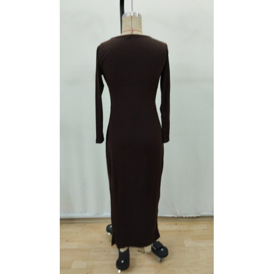 Kadın Uzun Kollu önden çapraz Detaylı Yandan Toka Detaylı Uzun Sandy Elbise , 29273 Kadın Uzun Kollu önden çapraz Detaylı Yandan Toka Detaylı Uzun Sandy Elbise , 29273