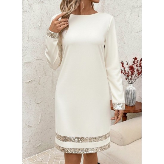 Kadın Uzun Kollu Bisiklet Yaka Mini Ithal Krep Elbise , 29283 Kadın Uzun Kollu Bisiklet Yaka Mini Ithal Krep Elbise , 29283