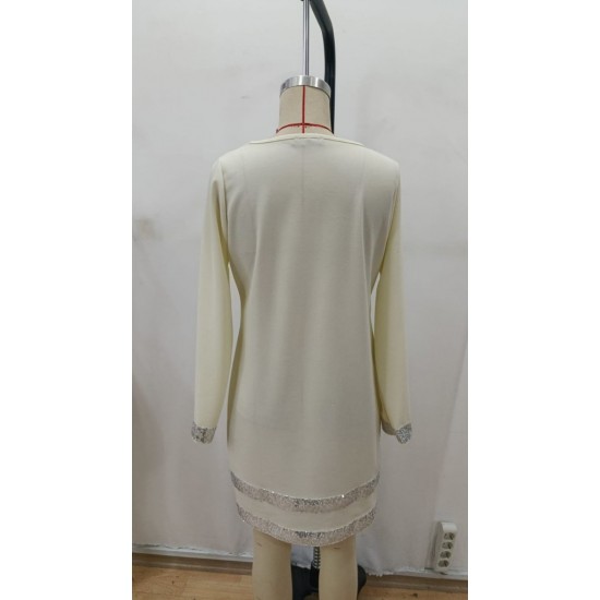 Kadın Uzun Kollu Bisiklet Yaka Mini Ithal Krep Elbise , 29283 Kadın Uzun Kollu Bisiklet Yaka Mini Ithal Krep Elbise , 29283