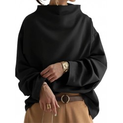 Kadın Uzun Kollu Geniş Balıkçı Yaka Modal Bluz , 29299