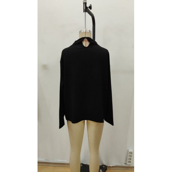 Kadın Uzun Kollu Geniş Balıkçı Yaka Modal Bluz , 29299 Kadın Uzun Kollu Geniş Balıkçı Yaka Modal Bluz , 29299