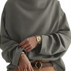 Kadın Uzun Kollu Geniş Balıkçı Yaka Modal Bluz , 29297 Kadın Uzun Kollu Geniş Balıkçı Yaka Modal Bluz , 29297