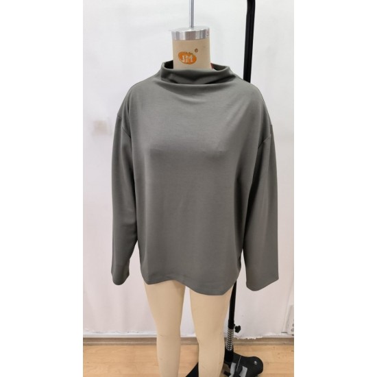 Kadın Uzun Kollu Geniş Balıkçı Yaka Modal Bluz , 29297