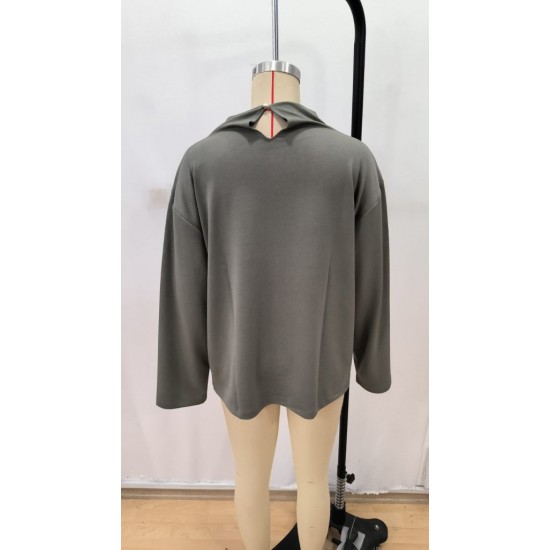 Kadın Uzun Kollu Geniş Balıkçı Yaka Modal Bluz , 29297