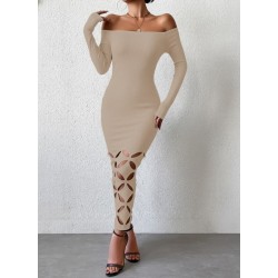 Kadın Madonna Yaka Uzun Kollu Lazer çiçek Kesim Detaylı Uzun Ithal Krep Elbise, 29295 Kadın Madonna Yaka Uzun Kollu Lazer çiçek Kesim Detaylı Uzun Ithal Krep Elbise, 29295