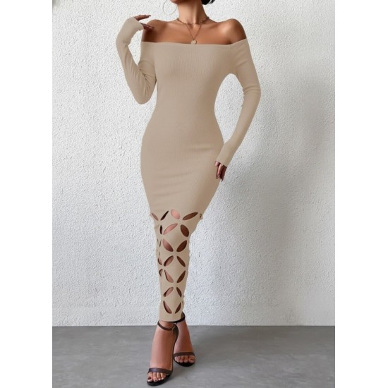 Kadın Madonna Yaka Uzun Kollu Lazer çiçek Kesim Detaylı Uzun Ithal Krep Elbise, 29295 Kadın Madonna Yaka Uzun Kollu Lazer çiçek Kesim Detaylı Uzun Ithal Krep Elbise, 29295