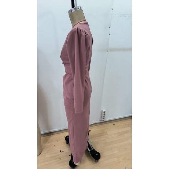 Kadın Uzun Kollu Kruvaze Yakalı Yanları Taşlı Yırtmaçlı Uzun Ithal Krep Elbise, 29291 Kadın Uzun Kollu Kruvaze Yakalı Yanları Taşlı Yırtmaçlı Uzun Ithal Krep Elbise, 29291