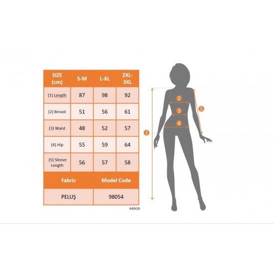 Kadın Uzun Kollu Yakalı önden Fermuarlı Leopar Detaylı Mini Peluş Elbise , 29320