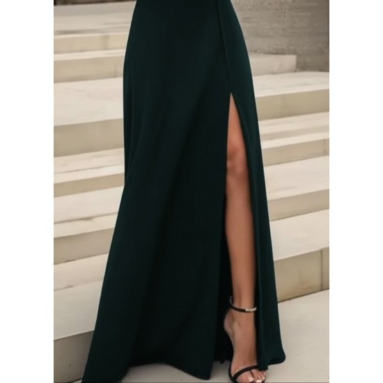 Kadın Uzun Kollu Madonna Yakalı Yırtmaç Detaylı Uzun Ithal Krep Elbise, 29326 Kadın Uzun Kollu Madonna Yakalı Yırtmaç Detaylı Uzun Ithal Krep Elbise, 29326