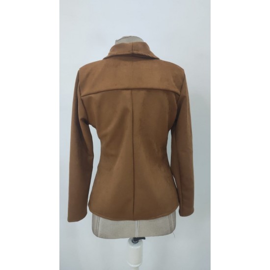 Kadın Uzun Kollu önü Açık Yakalı Süet Ceket, 29336 Kadın Uzun Kollu önü Açık Yakalı Süet Ceket, 29336