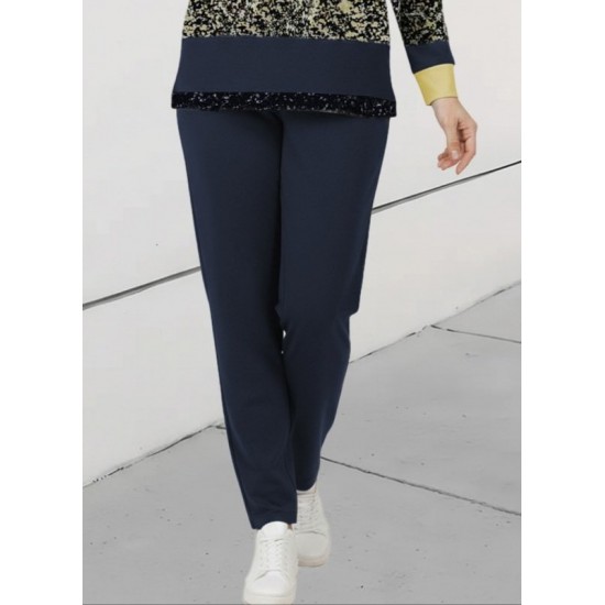 Kadın Uzun Kollu Bisiklet Yaka çizgili Desen Iki Iplik Bluz Ve Pantolon Ikili Takım , 29338 Kadın Uzun Kollu Bisiklet Yaka çizgili Desen Iki Iplik Bluz Ve Pantolon Ikili Takım , 29338