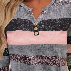 Kadın Uzun Kollu Yakadan Düğmeli çizgili Desenli Süprem Bluz , 29343 Kadın Uzun Kollu Yakadan Düğmeli çizgili Desenli Süprem Bluz , 29343