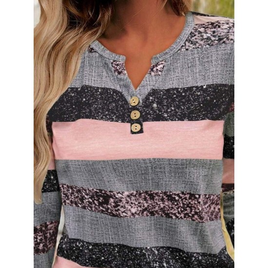 Kadın Uzun Kollu Yakadan Düğmeli çizgili Desenli Süprem Bluz , 29343 Kadın Uzun Kollu Yakadan Düğmeli çizgili Desenli Süprem Bluz , 29343