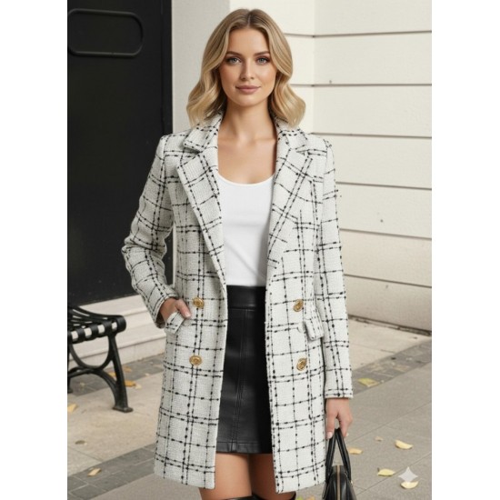 Kadın Uzun Kollu Yakalı önden Düğmeli Dokuma Ceket, 29342 Kadın Uzun Kollu Yakalı önden Düğmeli Dokuma Ceket, 29342