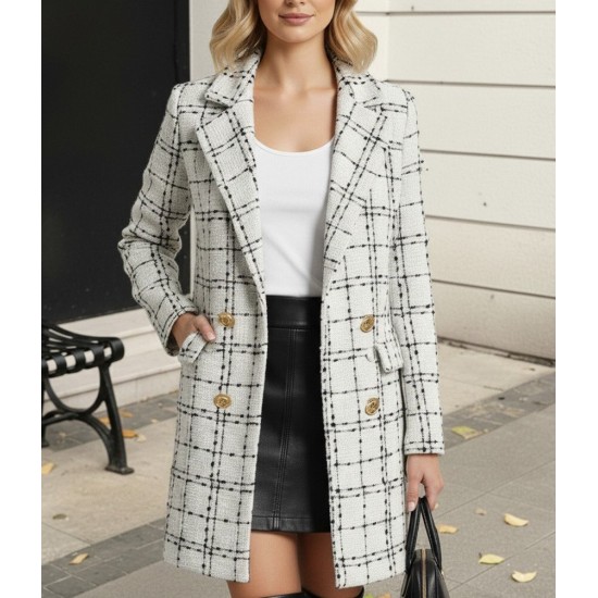 Kadın Uzun Kollu Yakalı önden Düğmeli Dokuma Ceket, 29342 Kadın Uzun Kollu Yakalı önden Düğmeli Dokuma Ceket, 29342