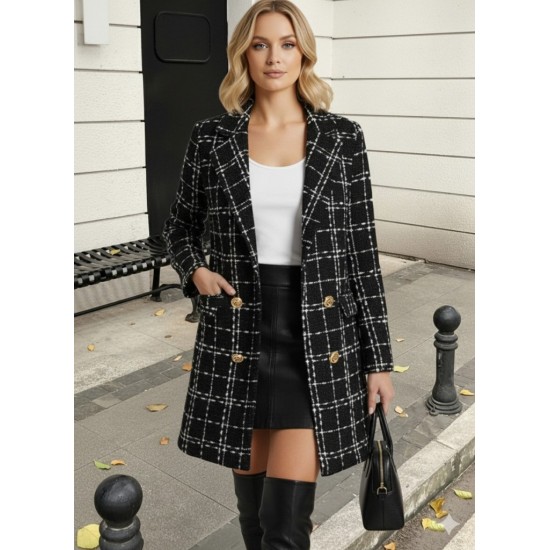 Kadın Uzun Kollu Yakalı önden Düğmeli Dokuma Ceket, 29341 Kadın Uzun Kollu Yakalı önden Düğmeli Dokuma Ceket, 29341