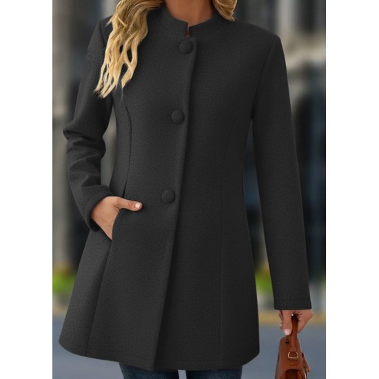 Kadın Uzun Kollu Hakim Yakalı önden Düğmeli Cep Detaylı Kısa Kaşe Kaban, 29355 Kadın Uzun Kollu Hakim Yakalı önden Düğmeli Cep Detaylı Kısa Kaşe Kaban, 29355