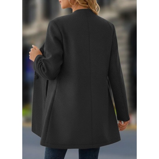 Kadın Uzun Kollu Hakim Yakalı önden Düğmeli Cep Detaylı Kısa Kaşe Kaban, 29355 Kadın Uzun Kollu Hakim Yakalı önden Düğmeli Cep Detaylı Kısa Kaşe Kaban, 29355